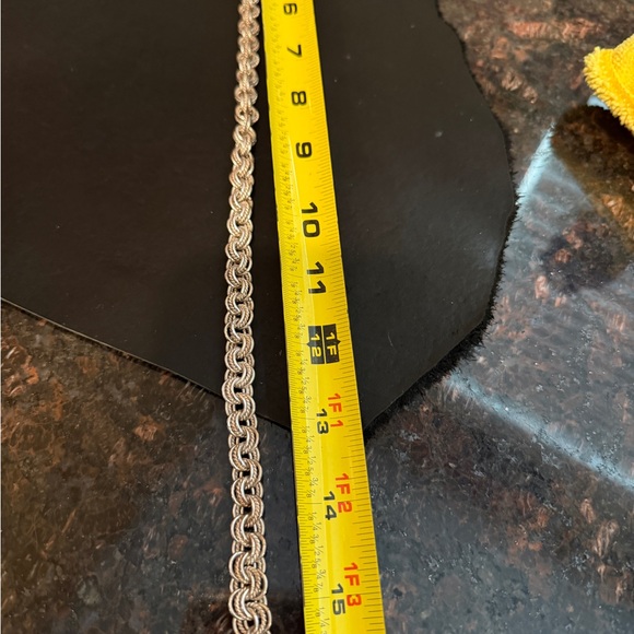 Sterling Silver 925 Triple Row Rolo Necklace Toggle Closure 16.25 Inches 70Grams - Picture 9 of 11